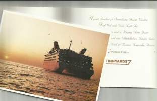 Finnyards joulukortti - laivakortti, laivapostikortti kulkematon