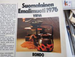Kotiliesi 1976 nr 6, 15.3.1976, Turun vaatteet ja aatteet - Turku-erikoisnumero, Onko vaimo vaikuttaja, Varo palavaa tekstiiliä, Suomalaiselämää Keniassa, ym.