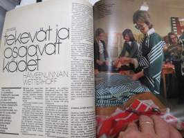 Kotiliesi 1976 nr 6, 15.3.1976, Turun vaatteet ja aatteet - Turku-erikoisnumero, Onko vaimo vaikuttaja, Varo palavaa tekstiiliä, Suomalaiselämää Keniassa, ym.