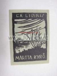 Ex Libris Martta Kyrö -kirjanomistajamerkki
