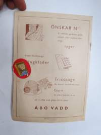 Åbo Svenska Teater spelåret 1952-1953, &quot;Måsar över Sorrento&quot;, Program -käsiohjelma / theatre program