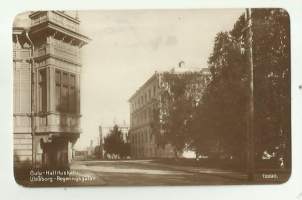 Oulu Hallituskatu - paikkakuntapostikortti kulkenut 1947