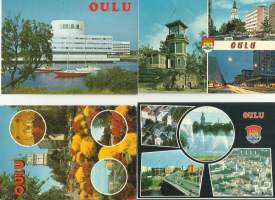 Oulu   - paikkakuntapostikortti kulkenut   4 kpl erä