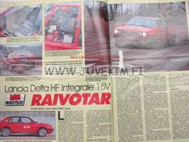 Vauhdin maailma 1990 nr 1 -mm. Formula kausi mitä on tulossa, Opel Omega, Toyota Lexus, Renault 19, Paris-Dakar kalustoa, Truck EM, Drag MM finaali, Lancia