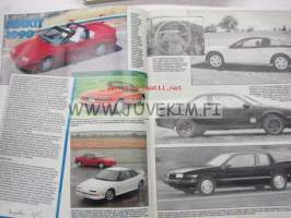 Vauhdin maailma 1990 nr 1 -mm. Formula kausi mitä on tulossa, Opel Omega, Toyota Lexus, Renault 19, Paris-Dakar kalustoa, Truck EM, Drag MM finaali, Lancia