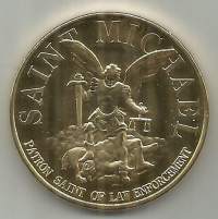 Las Vegas  Police  challenge coin / haastekolikko 40 mm pillerissä  kullan värinen  Proof kiiltolyönti 40 mm