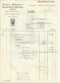 Voima- ja Polttoaineyhdistys Helsinki 1941 firmalomake