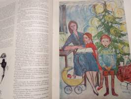 Nuorisoseuraväen Joulu 1955 -joululehti, Itsekasvatuksen päämäärä, Santeri Alkio, Kanteleensoittaja Kreeta Haapasalo, Suur-Suvipäivien kansantanhuja -värikuva, ym.