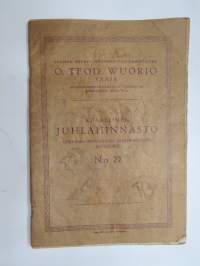 O. Teod. Wuorio Vaasa - Suomen suurin postipakettien lähetysliike - Kuvallinen juhlahinnasto nr 27 (1927)