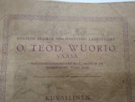 O. Teod. Wuorio Vaasa - Suomen suurin postipakettien lähetysliike - Kuvallinen juhlahinnasto nr 27 (1927)