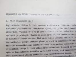 Reaganismi ja Suomen talous- ja sosiaalipolitiikka (Tiedonantaja / SKP)