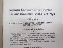 Suomen Kommunistisen Puolueen säännöt 1957