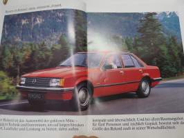 Opel Rekord 1982 -myyntiesite / sales brochure