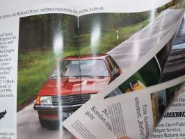 Opel Rekord 1982 -myyntiesite / sales brochure