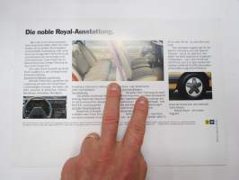 Opel Rekord Royal 1985 -myyntiesite / sales brochure