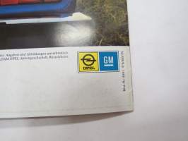 Opel 1979 -myyntiesite / sales brochure