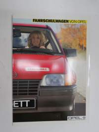 Opel Kadett / Ascona / Record Fahrschulewagen 1985 -myyntiesite / sales brochure