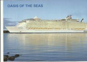 Oasis of the Seas - laivakortti, laivapostikortti kulkematon  tekniset tiedot takana A5 koko