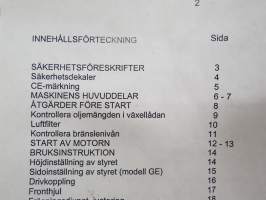 Honda F220 puutarhajyrsin - käyttö- ja huolto-ohjeet / jordfräs bruks- och service anvisningar