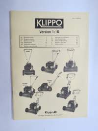 Klippo Version 1:16 Käyttöohjekirja / Bruksanvisning / Bruksanvisninger / Instruction manual / Instructions d´utilisation / Gebruiksaanwijzing / Instrucciones