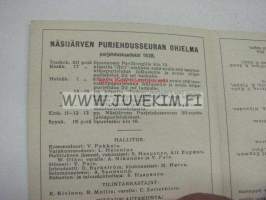 Näsijärven Purjehdusseura 1928 -ohjelma / Näsijärvi Segelsällkaps program