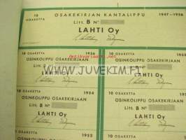 Lahti Oy, Lahti 1947, 2 000 mk -osakekirja