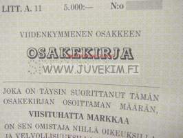 Perusyhtymä Oy, Helsinki 1986, 5 000 mk -osakekirja