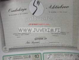 Software Oy, Helsinki, 1 500 mk -osakekirja
