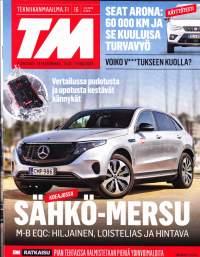 Tekniikan maailma 16/2019. Sähkö-Mersu koeajossa. Seat Aronan 60000 km:n käyttötesti;Vertailussa pudotusta ja upotusta kestävät kännykät