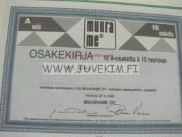 Muurame Oy, Hollola 1988, 100 mk -osakekirja