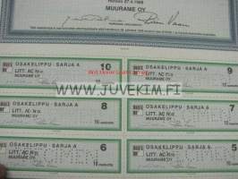 Muurame Oy, Hollola 1988, 100 mk -osakekirja