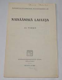 Naisäänisiä lauluja 43. vihko