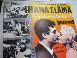 Ihana elämä - syntistä leikkiä, ohjaus Federico Fellini, osissa Anita Ekberg, Marcello Mastroianni, Anouk Aimèe -elokuvajuliste / movie poster