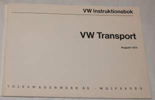 VW Transport Instruktionsbok  1974