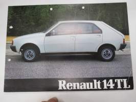 Renault 14 TL -myyntiesite / sales brochure