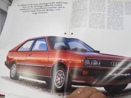 Audi Coupé 1981 -myyntiesite / sales brochure