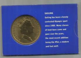 Australia 5 Dollars 2000 Sidney  Olympic  kotelossa / Sailing