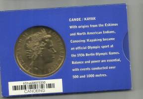 Australia 5 Dollars 2000 Sidney  Olympic  kotelossa / Kande /Kayak