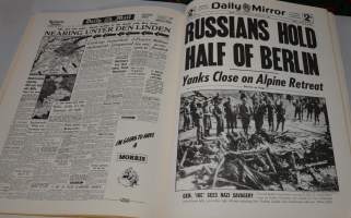 Great front pages D-Day to victory 1944-1945.  englanilaisten ja Amerikkalaisetn lehtien etusivuja Normandiasta sodan loppuun euroopassa.