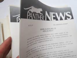 Panther Kallista, Lima, Embargo -myyntiesite, 3 kpl pressikuvia, lehdistötiedotteita eri vuosilta -press release material