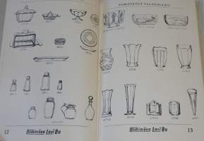 Riihimäen lasi Oy Kuvasto 1949 + Hinnasto