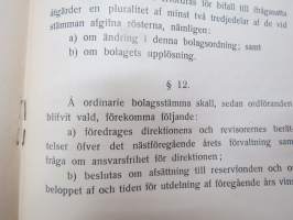 Stadgar för Spårvägs- och omnibus-aktiebolaget i Helsingfors 1913 -yhtiöjärjestys
