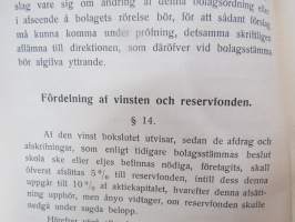 Stadgar för Spårvägs- och omnibus-aktiebolaget i Helsingfors 1913 -yhtiöjärjestys