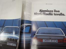 BMW 520i, 525i, 530i, 535i 1988 -myyntiesite / sales brochure in finnish