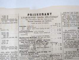 Åbo Underrättelser, torsdagen den 27 Februari 1862, Gaslysnings-aktiebolaget, Maskerad i f.d. Borgerliga klubbinrättningslokal, runsaasti uutisia ja ilmoituksia