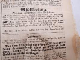 Åbo Underrättelser, torsdagen den 27 Februari 1862, Gaslysnings-aktiebolaget, Maskerad i f.d. Borgerliga klubbinrättningslokal, runsaasti uutisia ja ilmoituksia