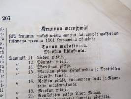 Sanomia Turusta 1860 nr 51 - 21.12.1860, mm. Polisikamarin ilmoituksia - maalari Söderstrandin etuhuoneesta katosi karvanen muffi, L. Leglerin reestä wietiin...