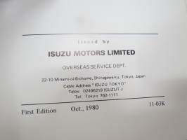 Isuzu Light Truck KB series 1981 -owner´s manual käyttöohjekirja englanniksi
