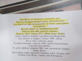 Rover 2600 &amp; 3500, Vuoden Auto 1977 -myyntiesite / brochure