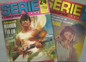 Serie magasinet 1985 ja 1986    2 kpl ruotsinkielisiä sarjakuvalehtiä